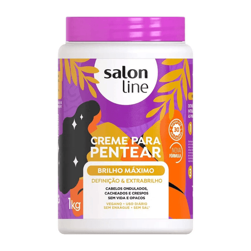 Creme para Pentear Salon Line Brilho Máximo 1kg