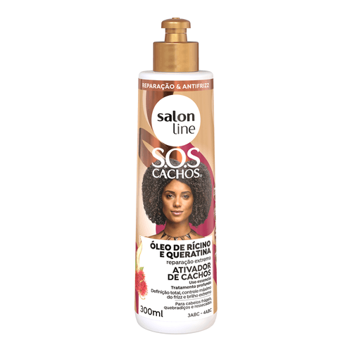 Ativador de Cachos Salon Line SOS Cachos Óleo de Rícino e Queratina 300ml