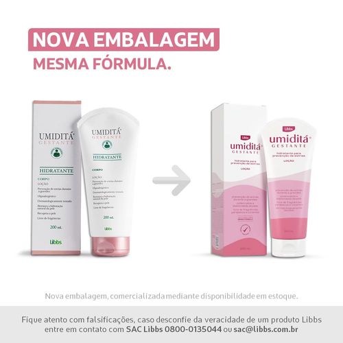 Loção Hidratante Umiditá Gestante Corpo 200ml