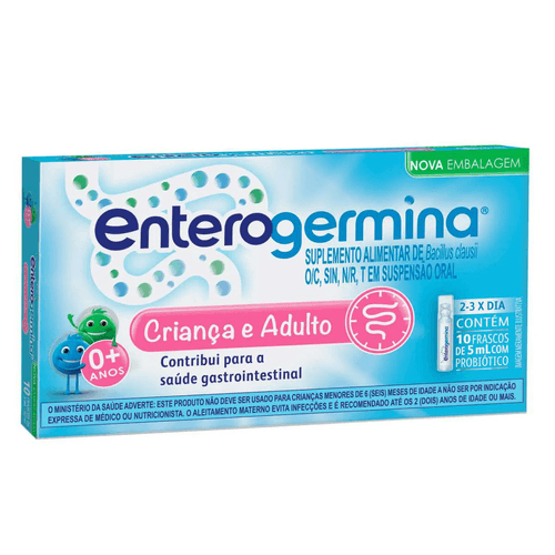 Probiótico Enterogermina com 10 Flaconetes 5ml Sanofi