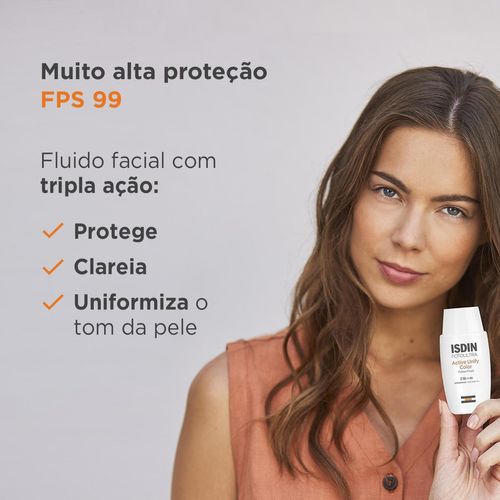 Protetor Solar Foto Ultra Isdin Active Unify Color FPS 99 50ml