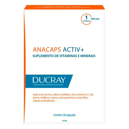 Anacaps Ducray Activ+ com 30 comprimidos
