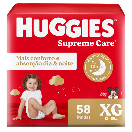 Fralda Huggies Disney Supreme Care Hiper XG Com 58 Unidades