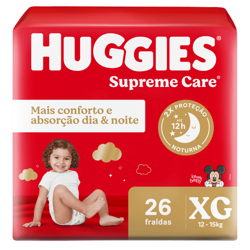 Fralda Huggies Disney Supreme Care Mega XG com 26 Unidades
