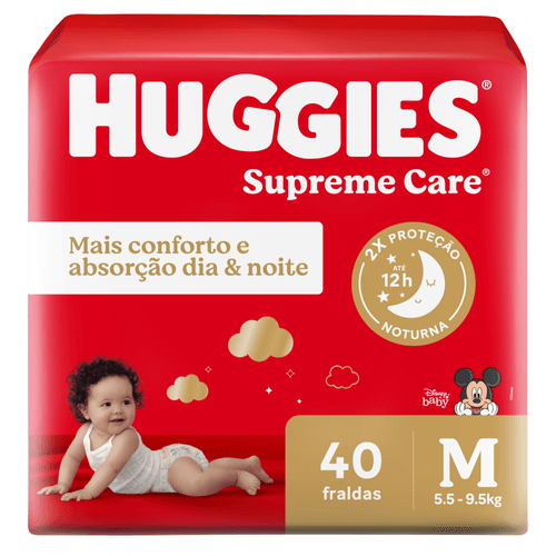 Fralda Huggies Disney Supreme Care Mega M com 40 Unidades