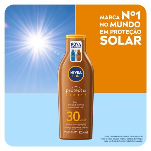Nivea Sun Protetor Solar Protect & Bronze FPS 30 125ml