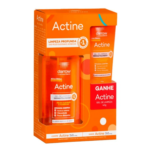 Kit Actine Gel de Limpeza 140ml + Gel de Limpeza 40ml Grátis