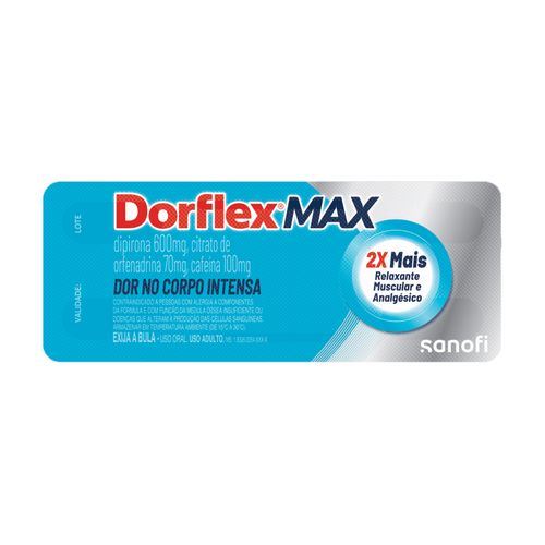 Analgésico e Relaxante Muscular Dorflex Max com 4 Comprimidos Sanofi