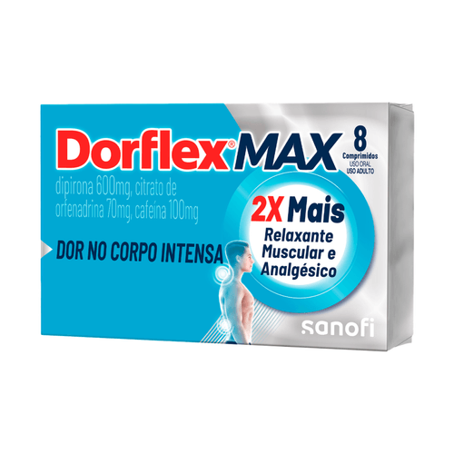 Analgésico e Relaxante Muscular Dorflex Max com 8 Comprimidos Sanofi