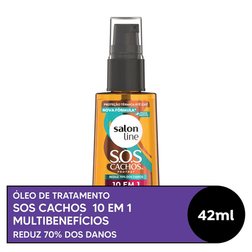 Óleo SOS Cachos 10 em 1 Multi Benefícios Salon Line 42ml