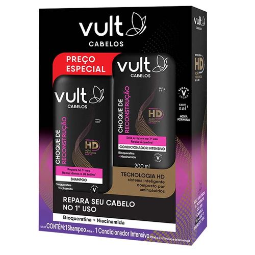 Kit Shampoo + Condicionador Choque De Reconstrução 200ML