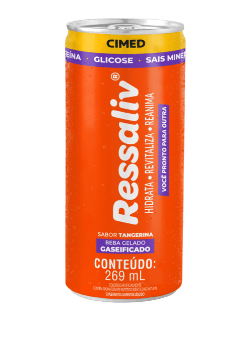 Ressaliv Gaseificado Tangerina Lata 269ml