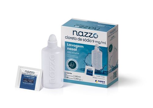 Nazzo Alto Volume 0,9% Pó para Solução Nasal com 30 Sachês + Frasco 240ml