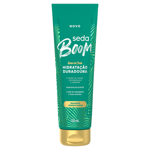 Shampoo Higienizador Manteiga de Karité Seda Boom Hidratação Duradoura Bisnaga 250ml
