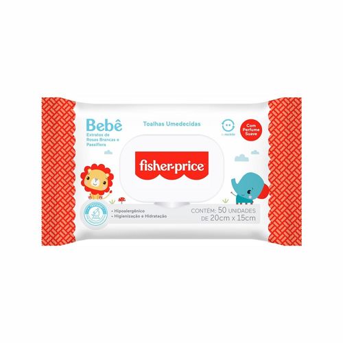 Toalha Umidecida Fisher Price Com Perfume Com 50 Folhas