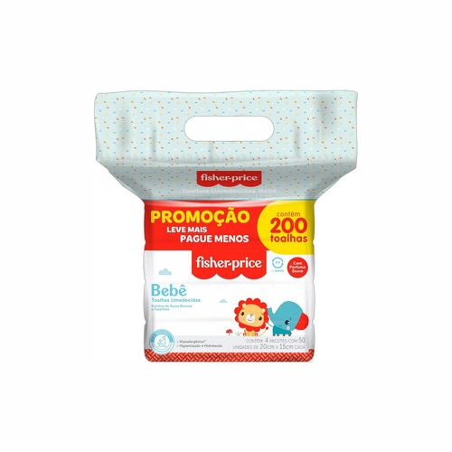Toalhas Umedecidas Fisher Price Com Perfume Com 200FLS