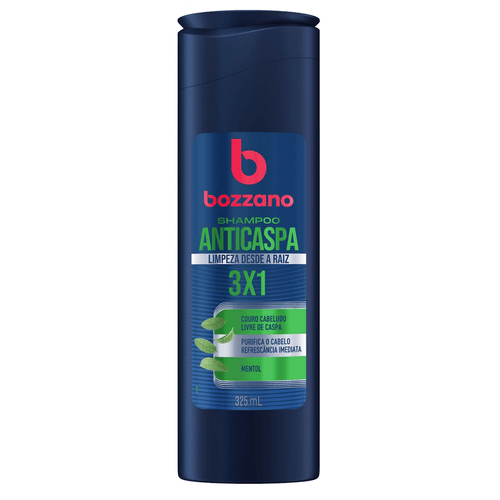 Shampoo Anticaspa Mentol Bozzano 3 em 1 325ml