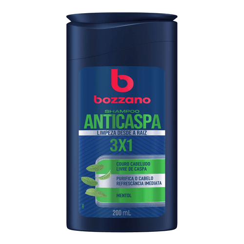 Shampoo Anticaspa Mentol Bozzano 3 em 1 com 200ml