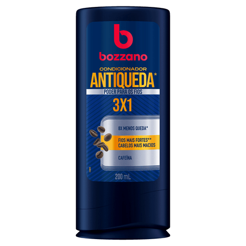 Condicionador Antiqueda Cafeína Bozzano 3 em 1 com 200ml