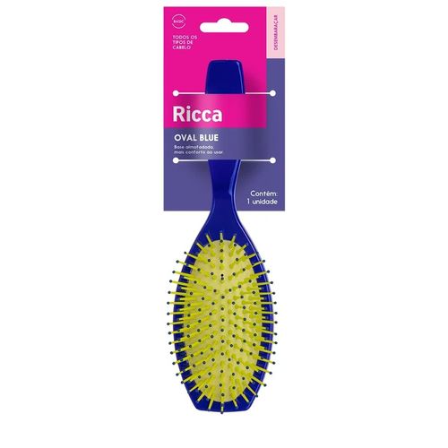 Escova para Cabelos Oval Ricca Blue