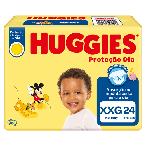 Fralda Huggies Proteção Dia XXG com 24 Unidades
