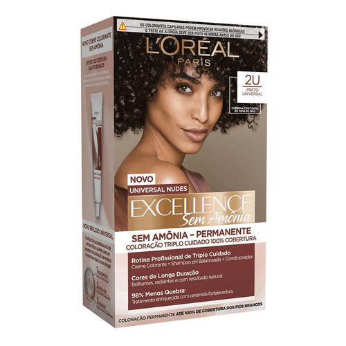 Kit Coloração Imedia Excellence Sem Amônia 2U Preto Universal