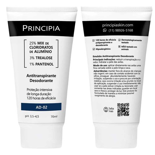 Desodorante Antitranspirante Principia AD-02 70ml