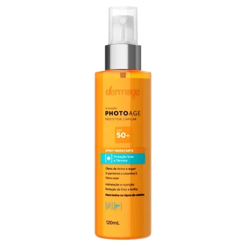 Protetor Capilar Hidratante KPF 50+ Dermage Photoage Spray 120ml