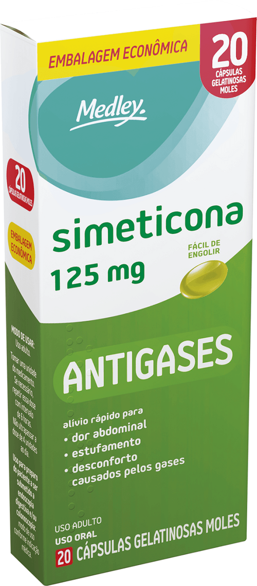 Simeticona 125mg com 20 Cápsulas Medley