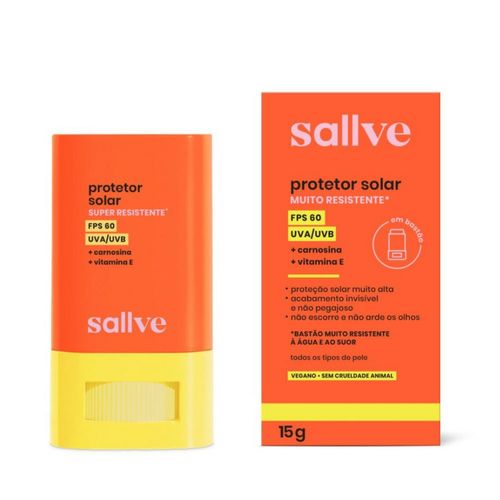 Protetor Solar Bastão FPS 60 Sallve 15g