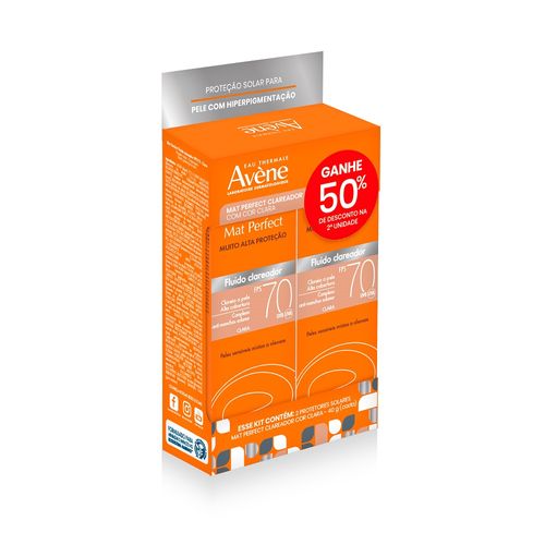 Protetor Solar Avène Mat Perfect Fluído Clareador Pack com 50% na 2ª Unidade