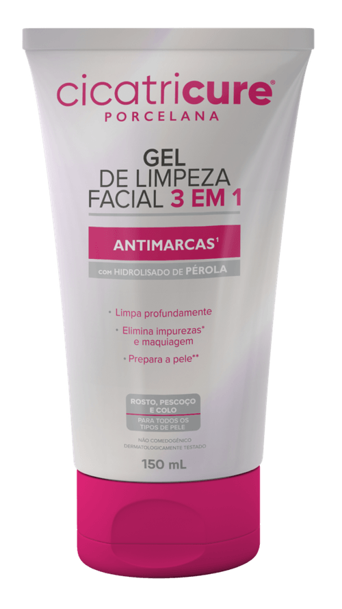 Gel de Limpeza Facial 3 em 1 Cicatricure Porcelana 150ml