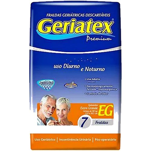 Fralda Geriátrica Geriatex Premium EG com 7 Unidades