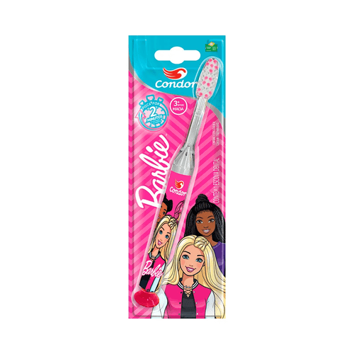 Escova Dental Infantil Led Barbie Macia Com 1 Unidade