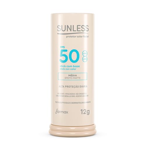 Protetor Solar Facial FPS 50 Sunless Stick Média 12g