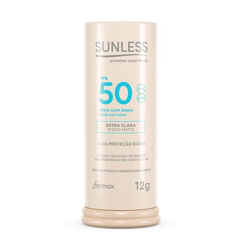 Protetor Solar Facial FPS 50 Sunless Stick Extra Clara 12g
