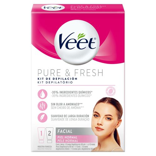 Kit Creme Depilatório + Pós Depilatório Facial Veet 50ml