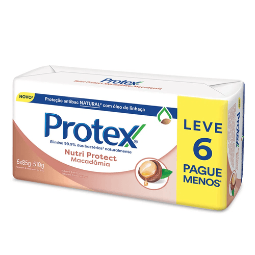 Kit Sabonete Barra Protex 85g Macadamia Leve 6 Pague Menos