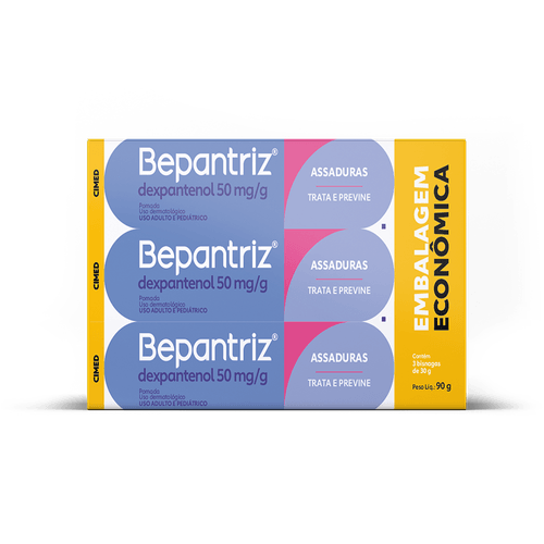 Kit Pomada Bepantriz 50mg/g com 3 Unidades 30g