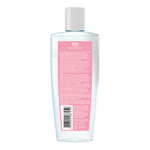Agua Micelar Facial Antioleosidade Negra Rosa 200ml