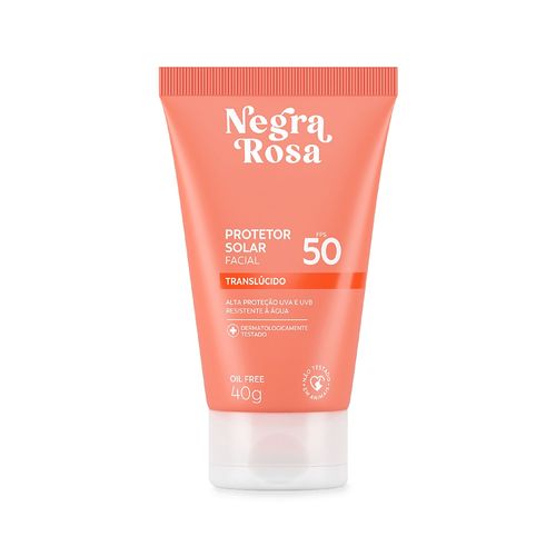 Protetor Solar Facial FPS50 Translúcido Negra Rosa 40g