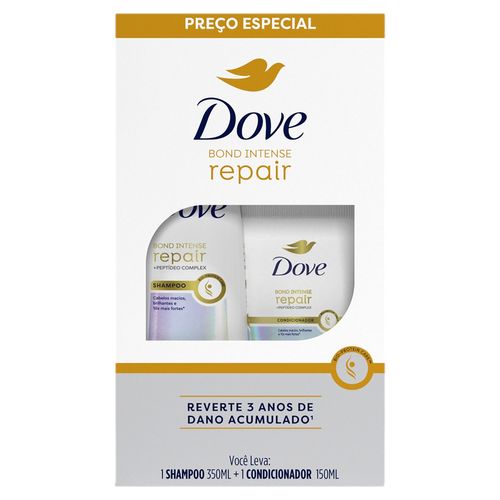 Kit Dove Shampoo 350ml + Condicionador 175ml Bond Intense