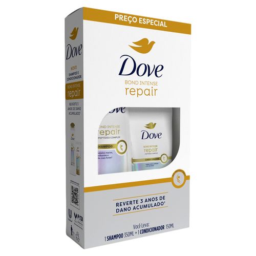 Kit Dove Shampoo 350ml + Condicionador 175ml Bond Intense