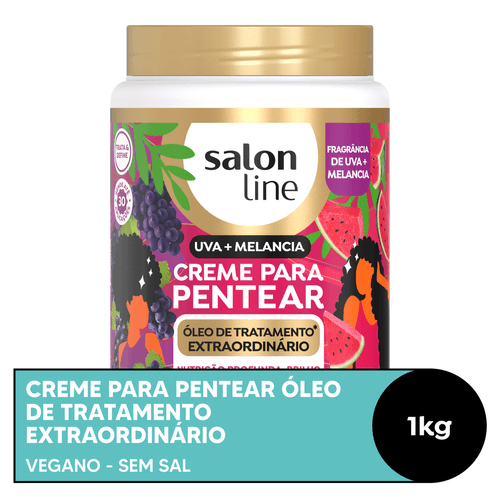Creme para Pentear Salon Line Óleo de Tratamento Extraordinário Uva + Melância 1kg