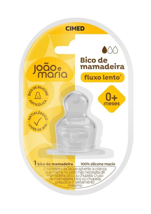 Bico de Mamadeira João e Maria Fluxo Lento