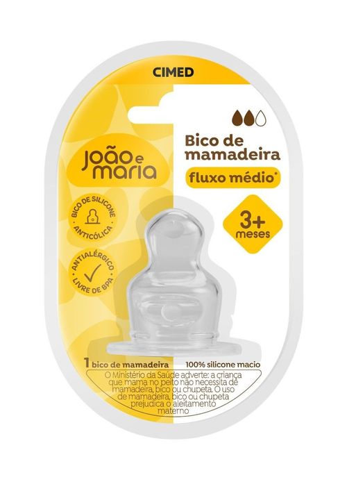Bico de Mamadeira João e Maria Fluxo Médio