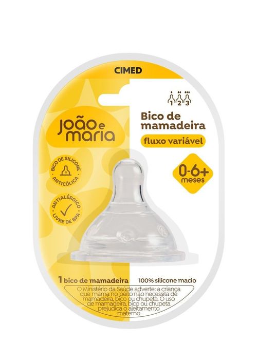 Bico de Mamadeira João e Maria Fluxo Variável