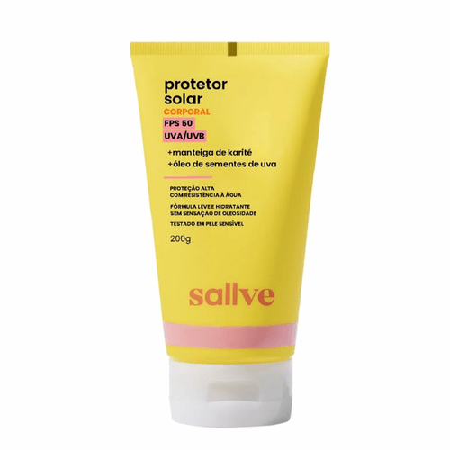 Sallve Protetor Solar Corporal com Manteiga de Karité FPS50 200g