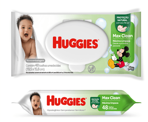 Lenço Umedecido Huggies Disney Max Clean Com 48 Unidades