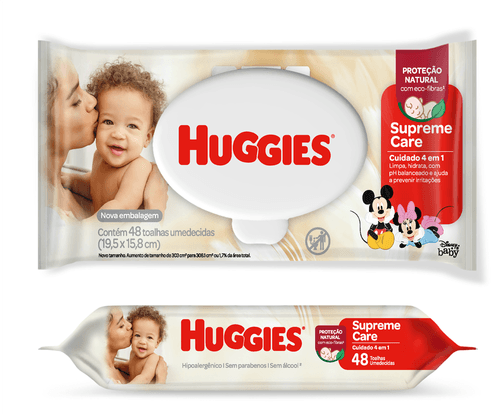 Lenço Umedecido Huggies Disney Supreme Care Com 48 Unidades